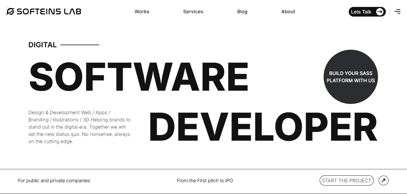 Softeins Lab — Agency Website